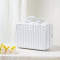 Portable 14-Inch Lightweight Satchel Fashionable Lockable Password Box Zipper Small Boarding Suitcase for Cosmetics Storage