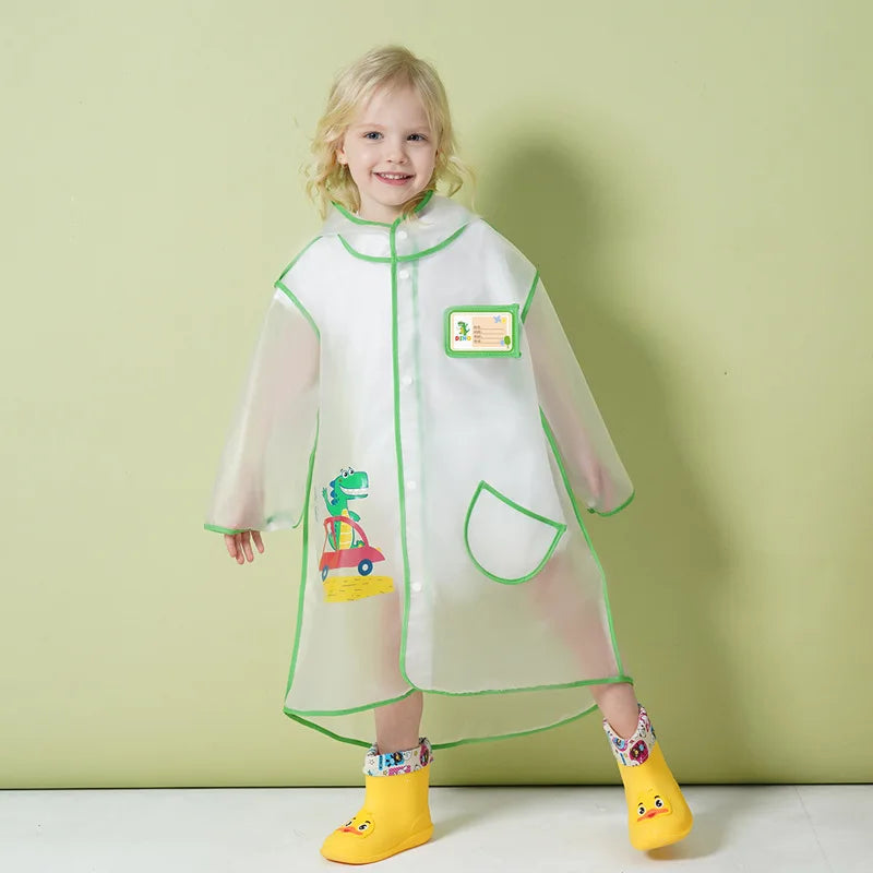 Kids Cartoon Cute Waterproof Plastic for Rainsuit for Camping Children