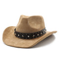 Suede Spring Autumn Simple Fashion Large Top Cowboy Hat Men Women Retro Europe America Solid Color Soft Party Hat Cowboy