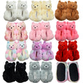 HelloWorld Wholesale Plush Teddy Bear Slippers Women Slippers Soft Fur for Sale