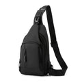 Wholesale New Waterproof PU Leather Sports Crossbody Shoulder Chest Bag Portable Outdoor Travel USB Men's Messenger Bags