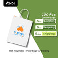 Custom Logo Printed Kraft Paper Bags Classic Style Food Packaging with Your Own Logo