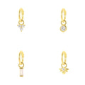 High End 925 Sterling Silver Rectangle Round Zirconia Bee Dangle Huggie Earrings Drop Single Earrings