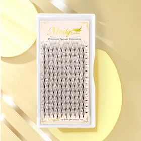 Medylashes Handmade Matte Black 6D/8D/20D Premade Fans Faux Mink Eyelash Extensions Sharp Base 12 Rows Natural Soft