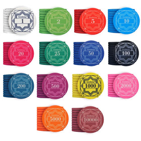 Custom Striped Simple Pattern Poker Chips 10g Ceramic Poker Chips for Personal Use