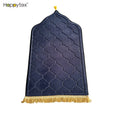 Turkey Thick Plain Blank Flannel Embossed Padded Islam Muslim Prayer Mat Muslim Pilgrimage Blanket Prayer