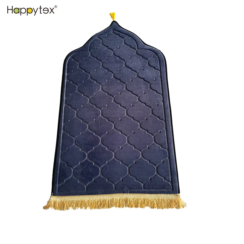 Turkey Thick Plain Blank Flannel Embossed Padded Islam Muslim Prayer Mat Muslim Pilgrimage Blanket Prayer