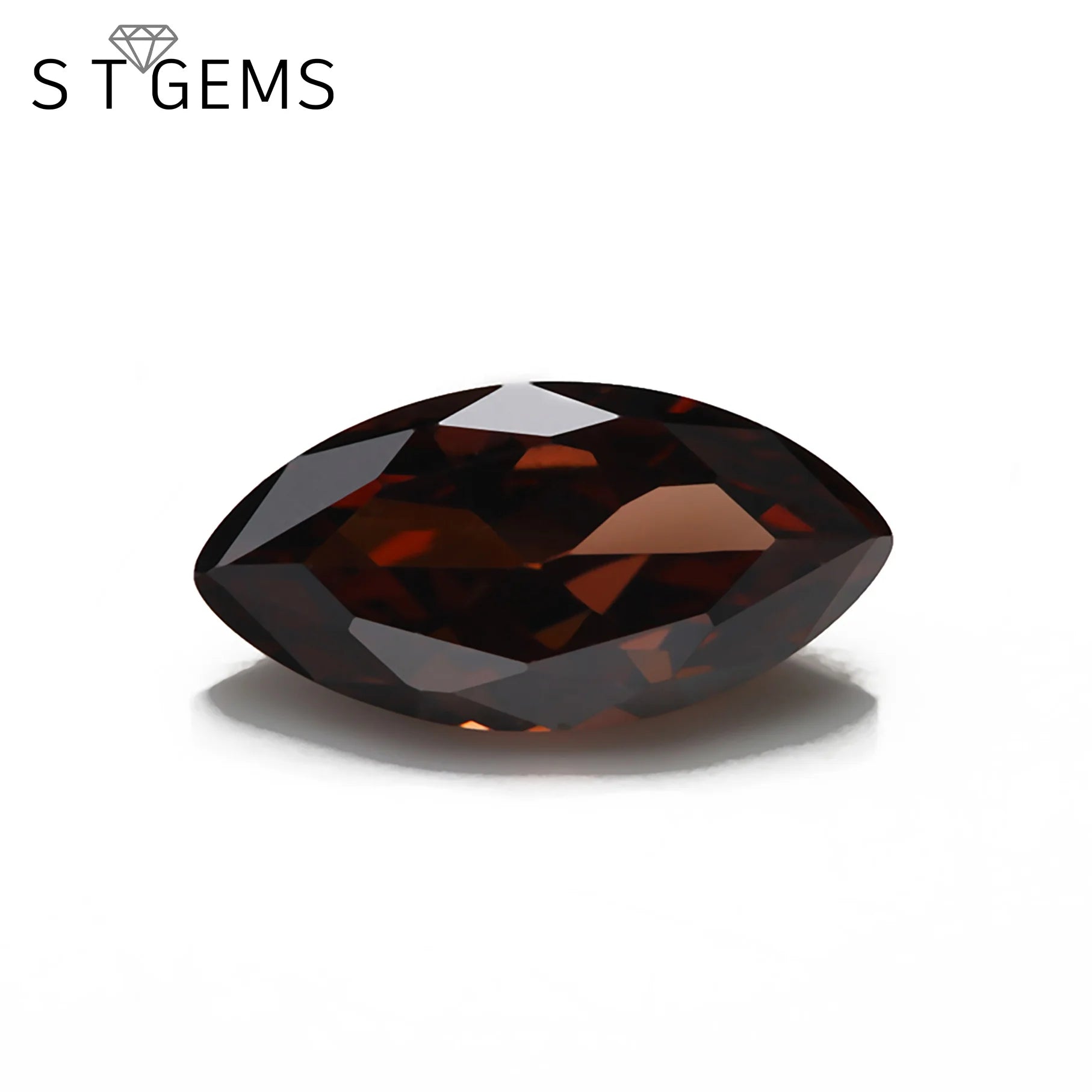 Wholesale Marquis Shape Zircon Stones Machine Cut Coffee Cubic Zirconia
