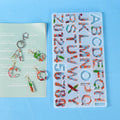 DIY Jewelry Pendant Earrings Mirror Front and Back Set Silicone Alphabet Mold Craft Epoxy Resin Molds