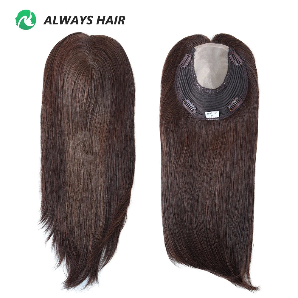 TP36 - Injection Lace Hair Pieces for Women 16 18 20 Long Chinese Cuticle Remy Hair Prothesis Womens