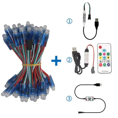 WS2811 LED Pixel Module Lights Addressable RGB Dream Color Digital String Lights IP68 Waterproof for DIY Advertising Screen