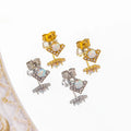Powell 2024 New Trendy  Stud Earrings Top Ranking 18K Gold Plated Wholesale Stainless Steel Jewelry New Arrival