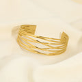 Fashion Personal Titanium Steel Bracelets Stainless Steel Bangle Multilayer Line Cross Hollow Bracelets Wholesale Bijoux Femme