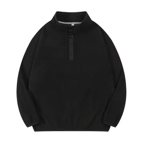300G Ready to Ship New Fashion Winter Men High Collar Warm Fleece Plus Size Mens Half Zip up Oversized Jacket