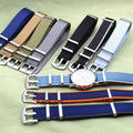Yunse SB-019 20mm 22mm Premium Quality Nylon Sports Watch Band Luxury Universal Type Seatbelt Replacement 007 James Bond