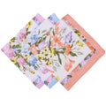Bulk Wholesale Vintage 17*17 Inch Wedding Gift Hankies Floral Printed Pocket Squares Assorted Colors Soft Cotton Eco-Friendly