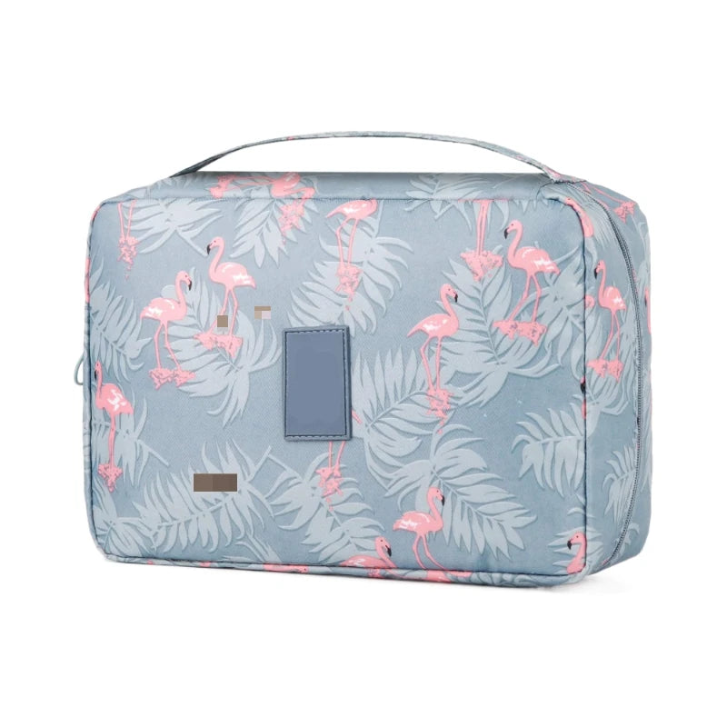 Waterproof Compact Hanging Personal Care Hygiene Purse Polyester Cosmetic Pouch Zipper Travel Business Handbag for Office