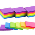6 Pack 3 X 3 in Bright Colorful Self-Adhesive Square Sticky Notes High Stickiness Memo Post with Super Sticking Power