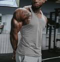 Wholesale Custom Men's Cotton White Knitted Eco-Friendly Gym Tank Tops Vest Breathable Fitness Bodybuilding Sporty