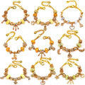 Wholesale Luxury 18k Gold-plated DIY Bead Bracelet with Adjustable Charm Heart-shaped Pendant for Girls Fashionable Jewelry Gift