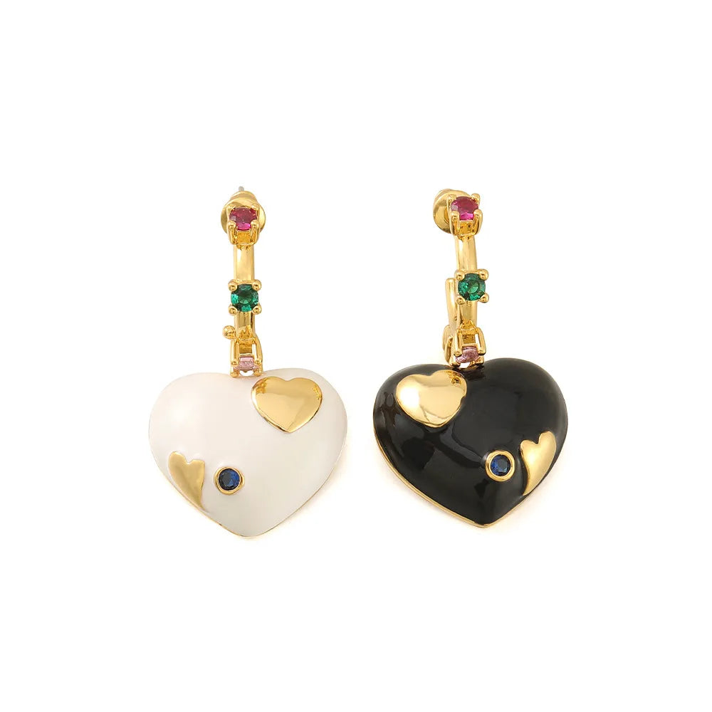 Shescity Fashionable Lovely Style Gold Plated Drop Earrings Minimalist Oil Dripping Jewelry Women Drop Earrings for Gifts