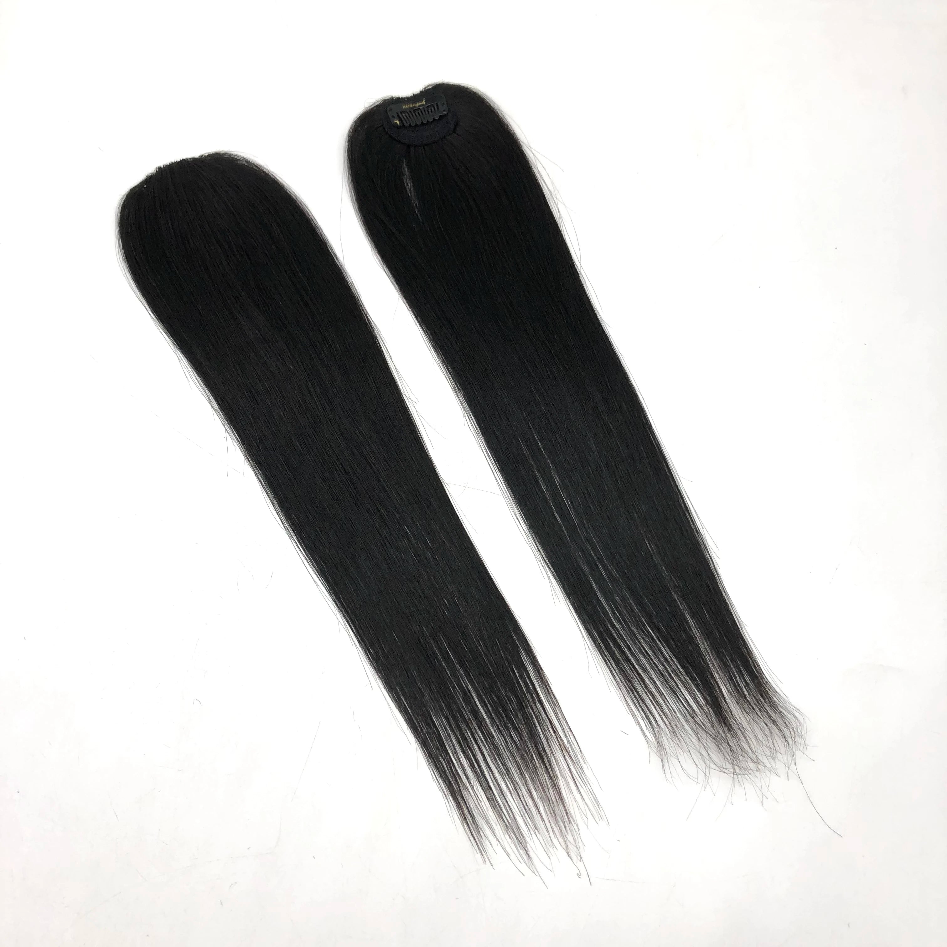 AU Wholesale 100 Human Female Mini Hair Volumizer Remy Hair Clip in Invisible Natural Black Brown Women Hair Extension