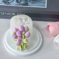 J10-159 Tulip Flip Flower Baking Mold Silicone Mold DIY Simulation Flower Plaster Silicone Candle Molds