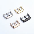 LAIHE 12-22mm 304 Stainless Steel Metal Silver Black Rose Gold Watch Strap Buckle