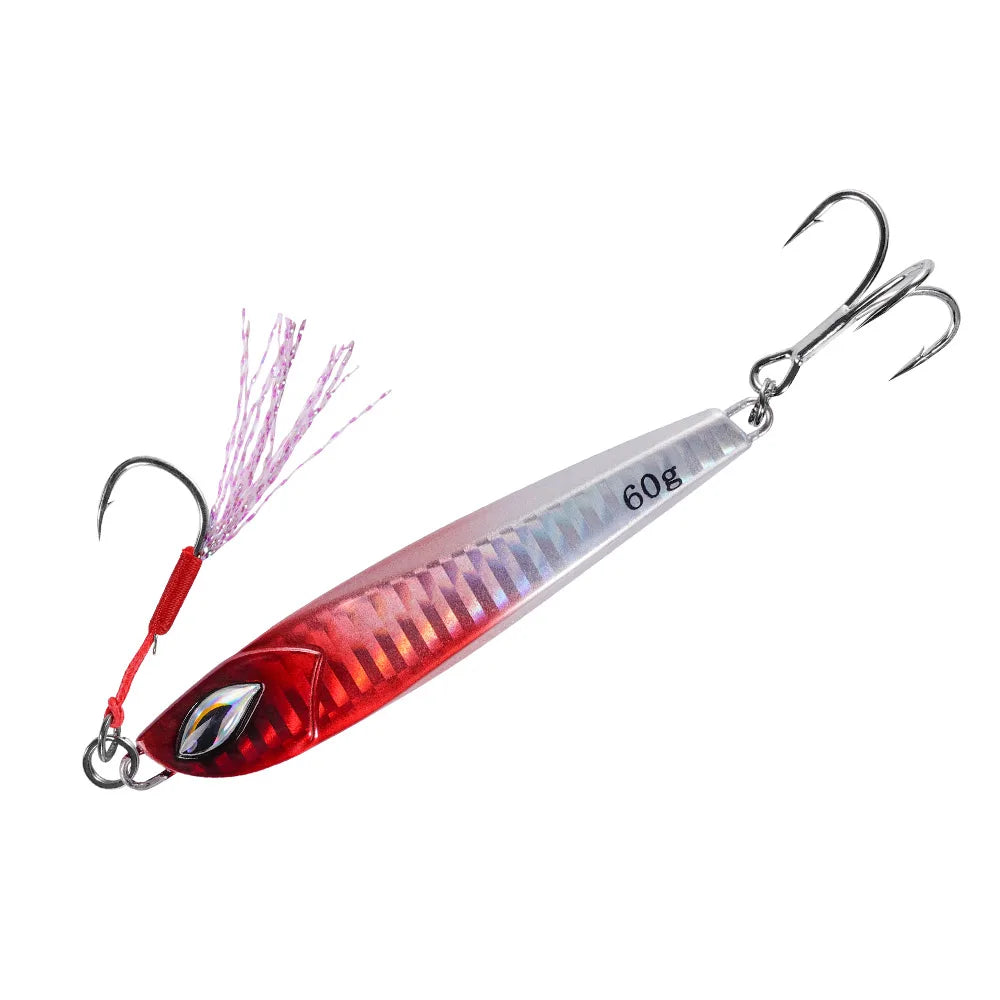 NOEBY Micro Jig Lure Assist Hook Long Distance Reeling Fall Metal Fishing Slide Jig