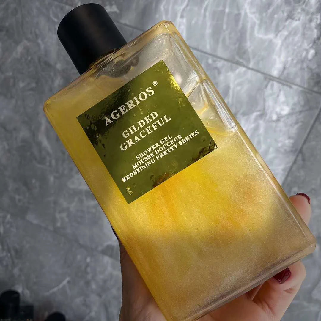 Wholesale OEM Herbal Liquid Perfumed Shower Gel Whitening Moisturizing Bubble Bath Cedar Scent