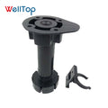 WELLTOP 06.006 Leveler Feet Adjustable Plastic Sofa Leg Kitchen Cabine Plastic Legs Black Plastic Legs for Furniture Kitchen