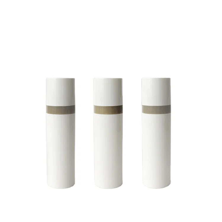 Free Sample Eco-friendly Cosmetic 30ml White Transparent PET Airless Pump Spray Bottle for Shampoo with Silk Screen Printing