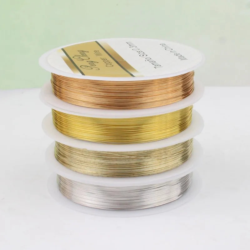 Wholesale DIY Craft Beading Copper Wire in 0.3mm/0.4mm/0.5mm/0.6mm for Jewelry Making Components