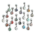 Vintage Making Natural Amethyst Rose Quartz Lapis Round Beads Skull Head Claws Pendant for Women Men