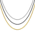 Wholesale Factory Customized Stainless Steel Jewelry Fashion Titanium Steel 18K Gold Plated Women's Bead Necklace for Women
