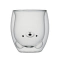 Cartoon Bear Glass High Borosilicate Heat Resistant Double Cup Coffee Cup Juice Cup Beer Glass