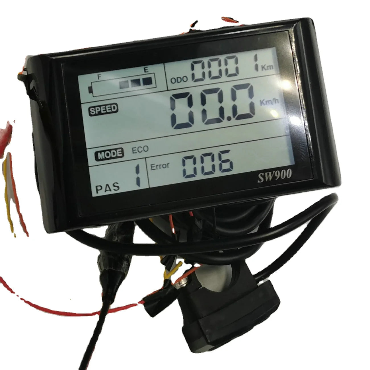 White Screen Sw900 Display Only+Switch+plastic Clip to Install on Bike Scooter Handlebar to Adjust Data Ebike Scooter Diy Part