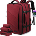 Unisex Large Laptop Travel Backpack Woman Fashion 4-in-1 Waterproof Expandable Bag Canvas Material USB & Airport Approved