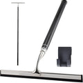 Shower Window Squeegee with Silicone Blade Aluminum Handle Hook-Eco-Friendly for Glass & Floor Cleaning
