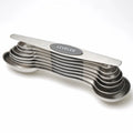 Gemhye Spring Chef Eco-Friendly Gray Color Collapsible Magnetic Dual Side Stainless Steel Measuring Spoon Set with PP Components