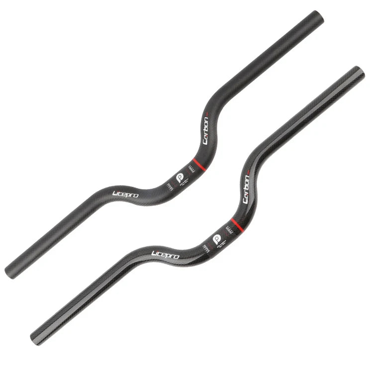 Ultralight 25.4x580mm Carbon Fiber Folding Bicycle M Handlebar for Brompton and Other Folding Bikes