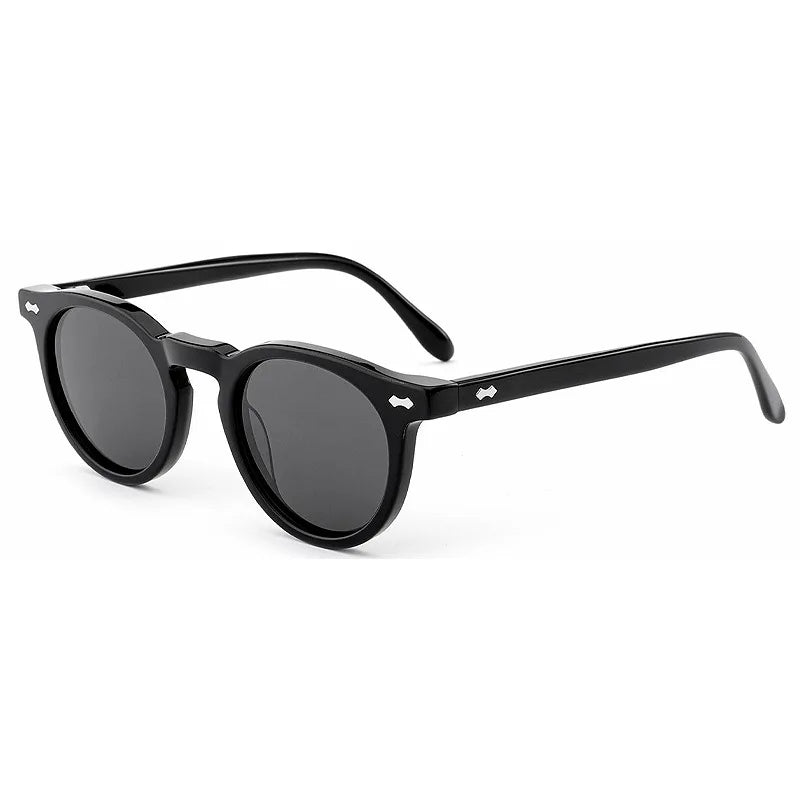 Italian Acetate Polarized Sunglasses 2025 Sunglasses Summer Designer Glasses Men Frame Vintage Round Sunglasses