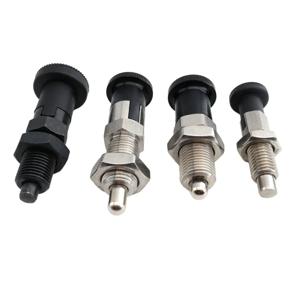 Aluminum Red Black Pull Knob Hand Retractable Rest Lock Type Index Plunger Indexing Pin M12 M16 M10