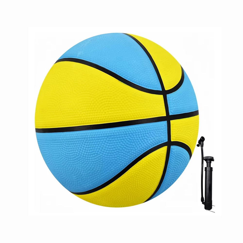 Custom Training Size 5 Eco-Friendly Rubber Basketball Ball with Printed Logo and Bag