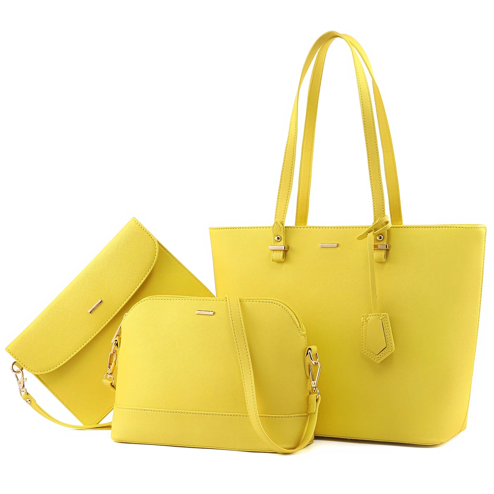 2023 LOVEVOOK Fashion Woman Bags 3pc Office Work Daily Ladies Woman Tote Hand Bags for Women Luxury Large Purses and Handbags