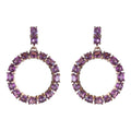 Factory Wholesale Rose Gold Plated 925 Sterling Silver Natural Pyrope Drop Earrings for Women Anniversary Gift Party Wear