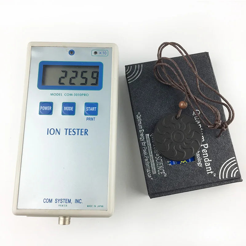 2000cc Original Quantum Energy Field Science Bio Scalar Pendants Lava Stone Protection Hoonni Black 43mm