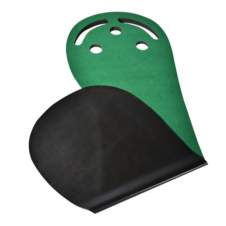 YGT Realistic Indoor Putting Mat for Kids Kidney-Shaped Golf Hitting Green Surface for Practice