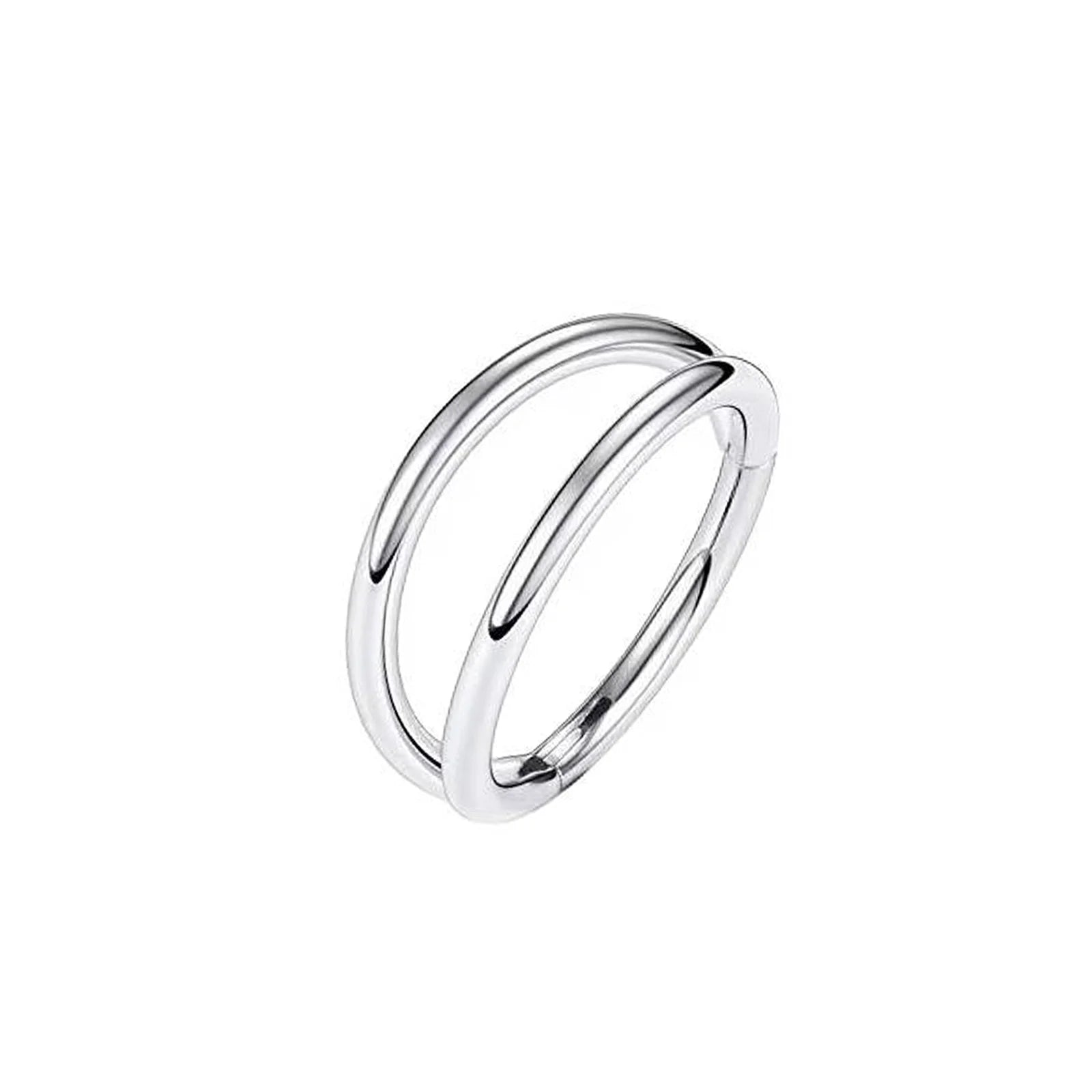 Children's 316L Stainless Steel 16G Septum Hoop Nose Ring Double CZ Inlay Punk Ear Tragus Helix Cartilage Earrings Body Piercing