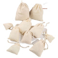 Custom Logo Eco-Friendly 10*15cm White Cotton Drawstring Pouch Reusable Middle-Size Sandwich Bag Milk Sugar Packaging Jewelry